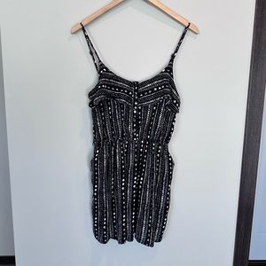 Forever 21 Black & White Printed Dress Mini Size Medium